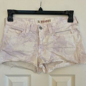 I brand purple and white tie dye Jean shorts